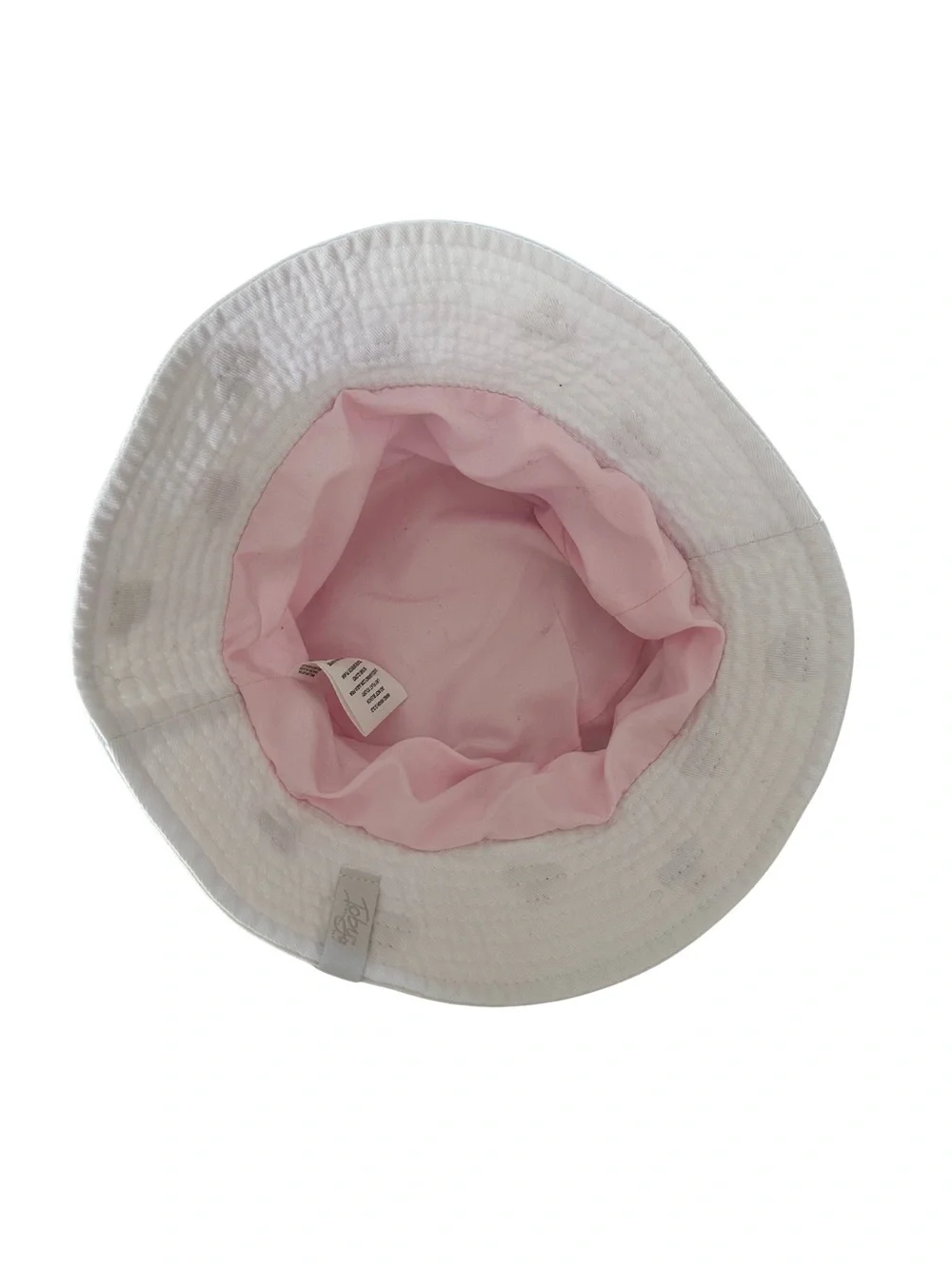 White Cherry-Embroidered Bucket Hat